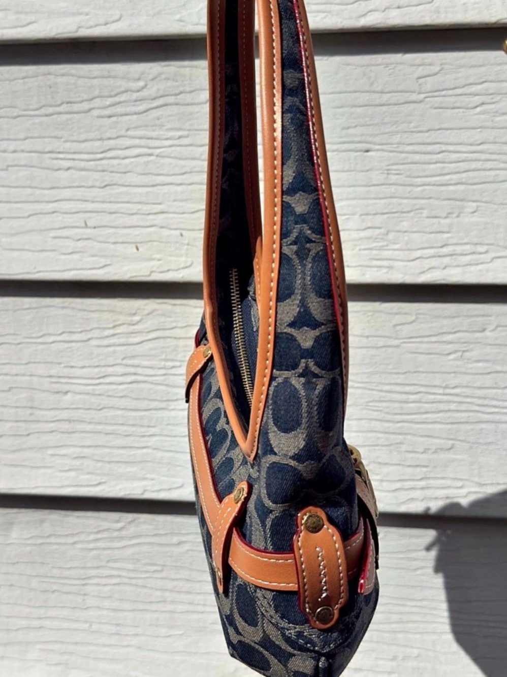 Coach Denim Belted Ergo Shoulder Bag - Picture 5 of 11